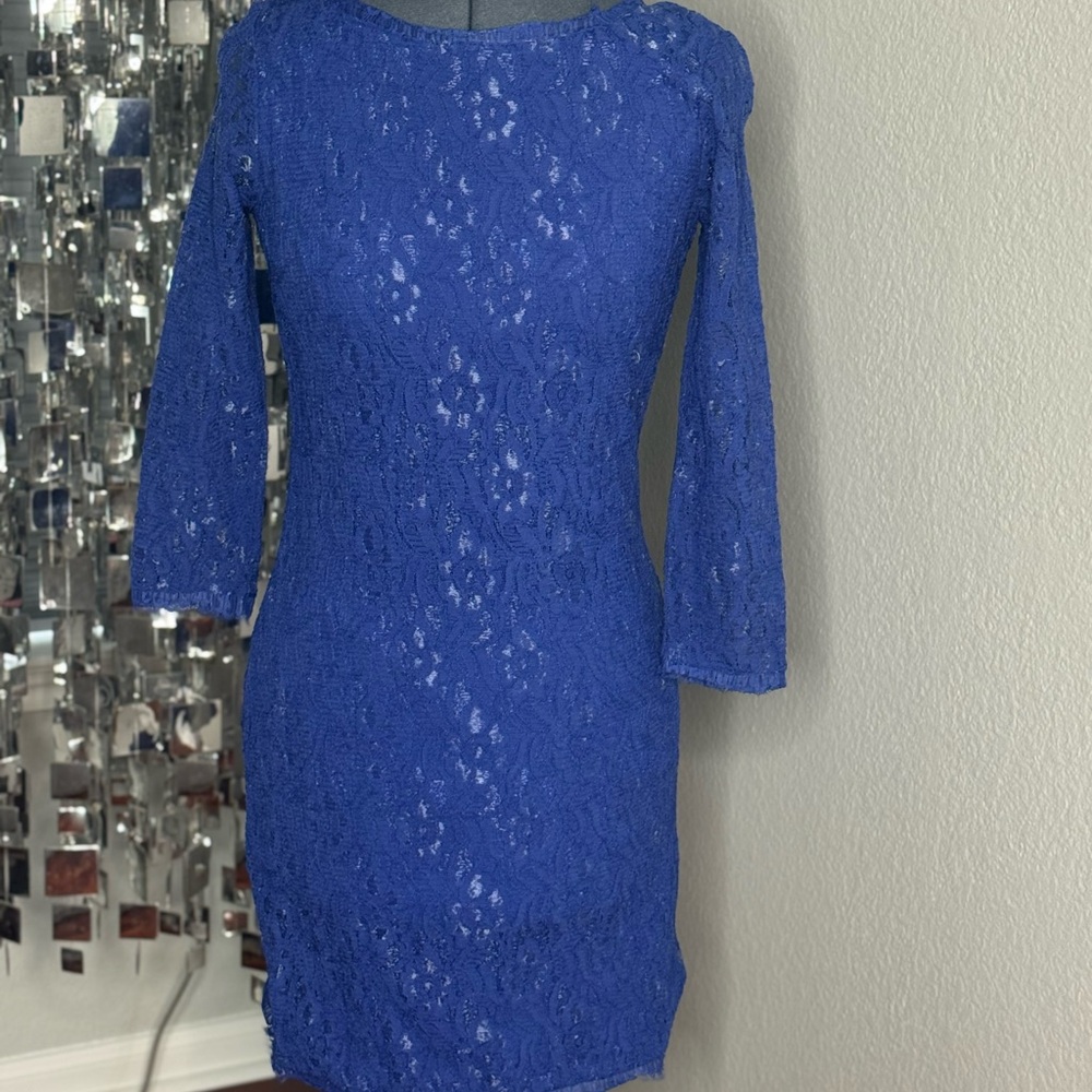 Saks Fifth Avenue Royal Blue Lace Dress